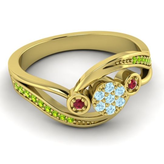 Simple Floral Pave Bypass Caya Ring