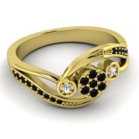 Simple Floral Pave Bypass Caya Ring