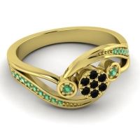 Simple Floral Pave Bypass Caya Ring