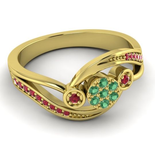 Simple Floral Pave Bypass Caya Ring