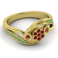 Simple Floral Pave Bypass Caya Ring