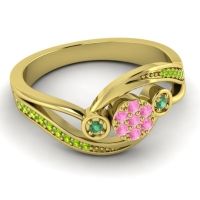 Simple Floral Pave Bypass Caya Ring