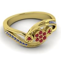 Simple Floral Pave Bypass Caya Ring