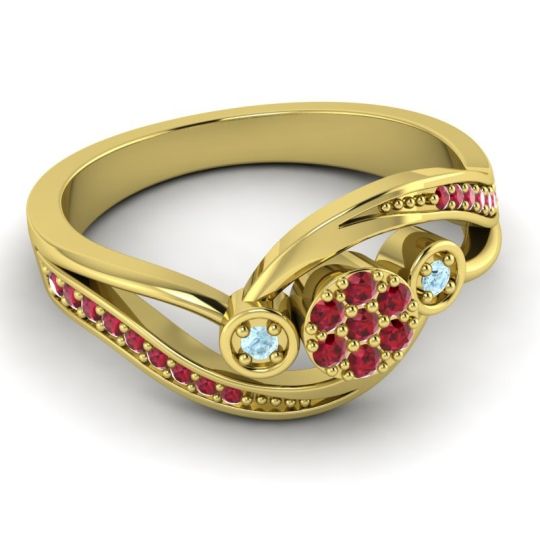Simple Floral Pave Bypass Caya Ring