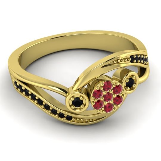Simple Floral Pave Bypass Caya Ring