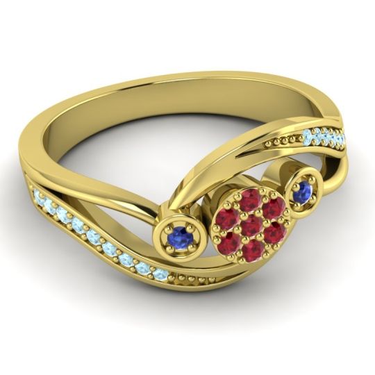 Simple Floral Pave Bypass Caya Ring