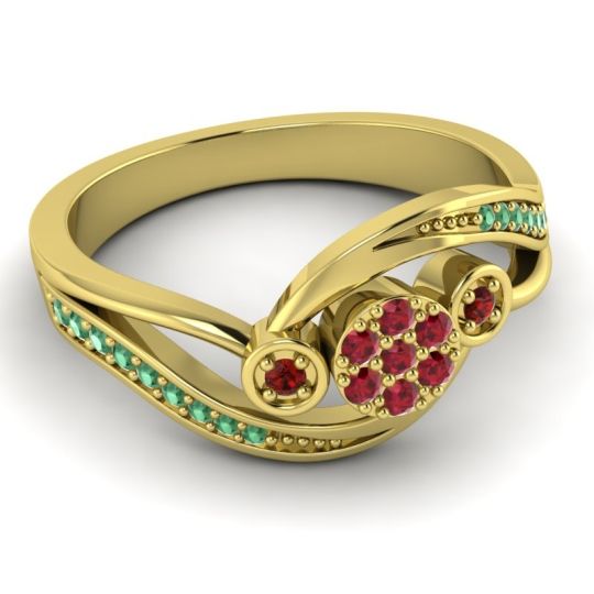 Simple Floral Pave Bypass Caya Ring