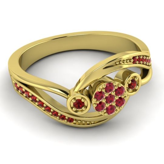 Simple Floral Pave Bypass Caya Ring