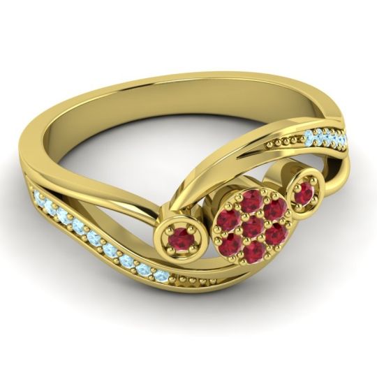 Simple Floral Pave Bypass Caya Ring