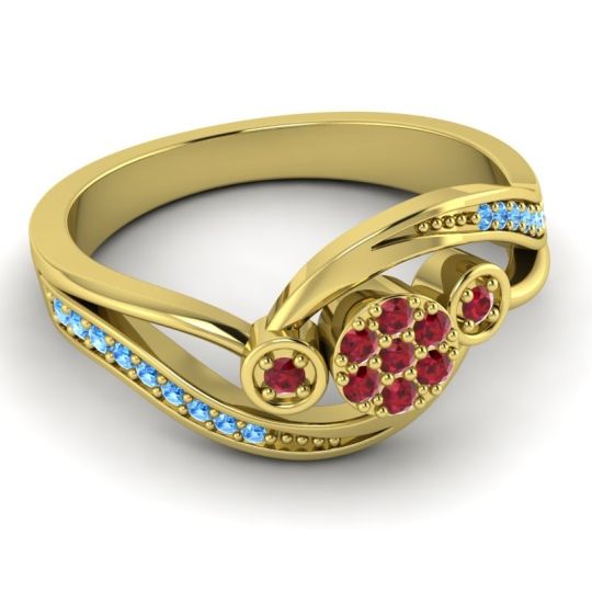 Simple Floral Pave Bypass Caya Ring