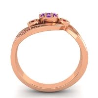 Simple Floral Pave Bypass Caya Ring