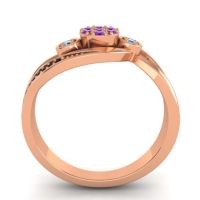 Simple Floral Pave Bypass Caya Ring
