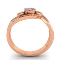 Simple Floral Pave Bypass Caya Ring