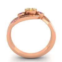 Simple Floral Pave Bypass Caya Ring