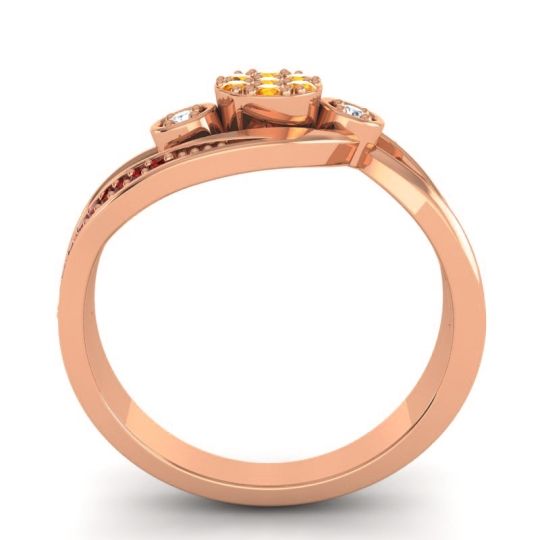 Simple Floral Pave Bypass Caya Ring