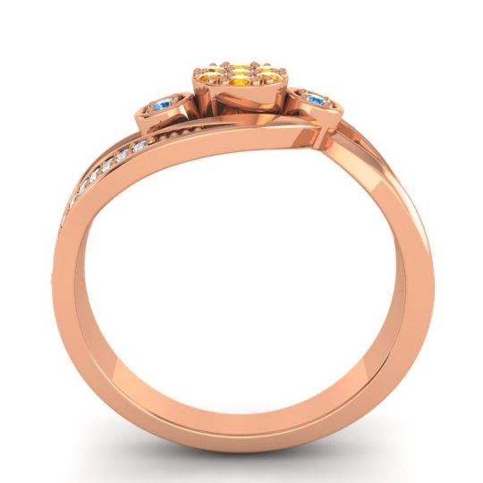 Simple Floral Pave Bypass Caya Ring