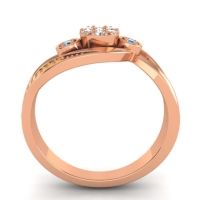 Simple Floral Pave Bypass Caya Ring