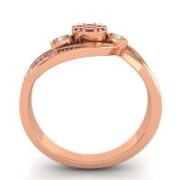 Simple Floral Pave Bypass Caya Ring