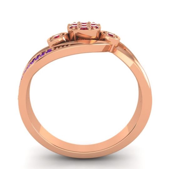 Simple Floral Pave Bypass Caya Ring