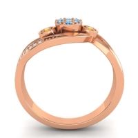 Simple Floral Pave Bypass Caya Ring