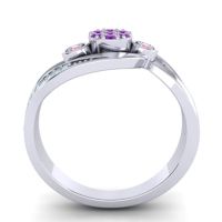 Simple Floral Pave Bypass Caya Ring