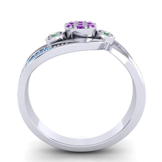 Simple Floral Pave Bypass Caya Ring