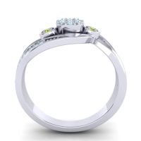 Simple Floral Pave Bypass Caya Ring