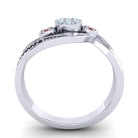 Simple Floral Pave Bypass Caya Ring