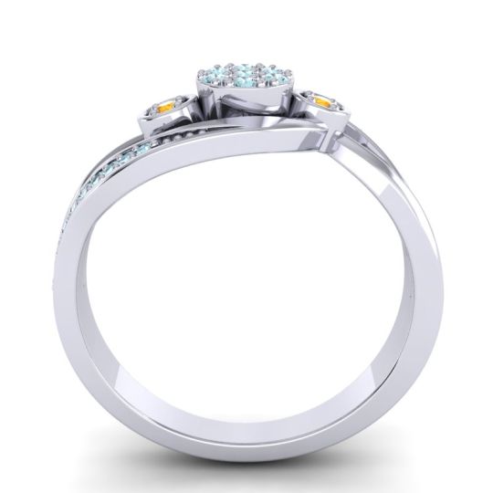 Simple Floral Pave Bypass Caya Ring