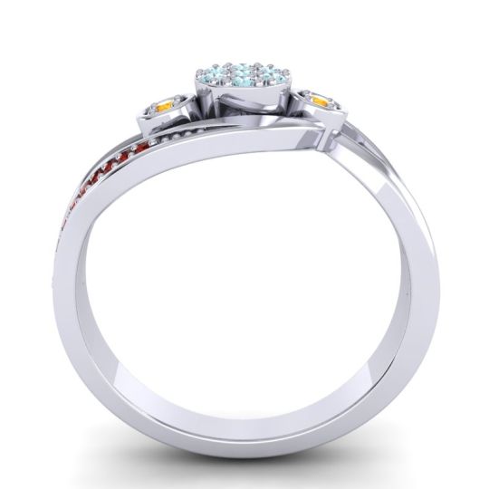 Simple Floral Pave Bypass Caya Ring