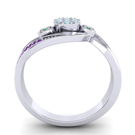 Simple Floral Pave Bypass Caya Ring