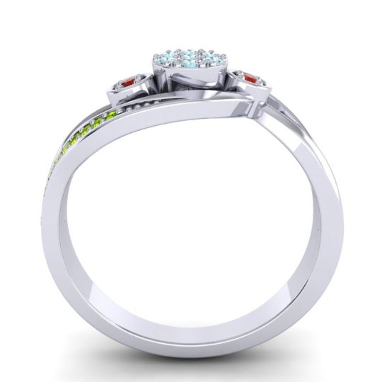 Simple Floral Pave Bypass Caya Ring