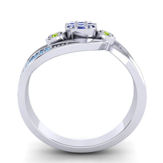 Simple Floral Pave Bypass Caya Ring