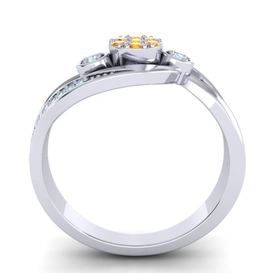 Simple Floral Pave Bypass Caya Ring