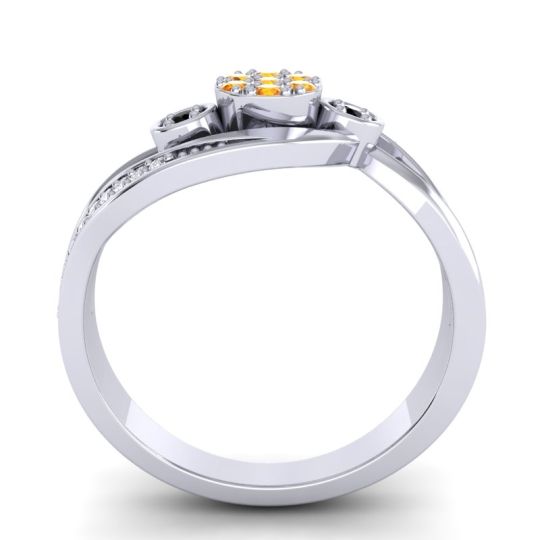 Simple Floral Pave Bypass Caya Ring