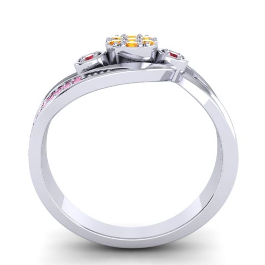 Simple Floral Pave Bypass Caya Ring