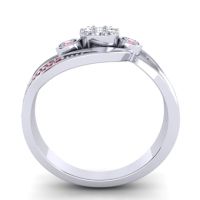 Simple Floral Pave Bypass Caya Ring