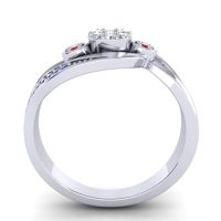 Simple Floral Pave Bypass Caya Ring