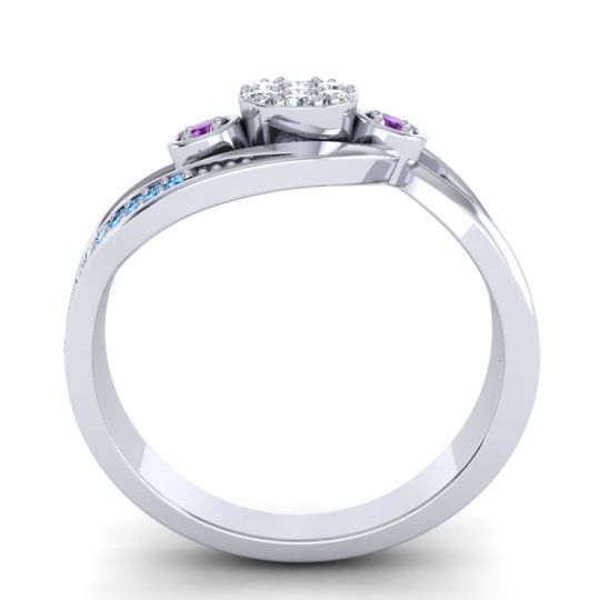 Simple Floral Pave Bypass Caya Ring