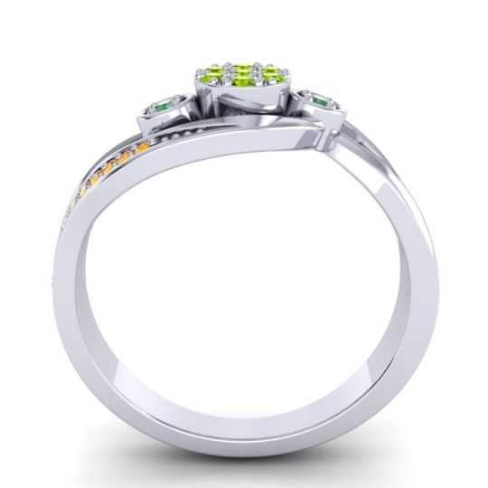 Simple Floral Pave Bypass Caya Ring