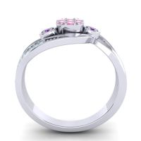 Simple Floral Pave Bypass Caya Ring