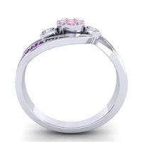 Simple Floral Pave Bypass Caya Ring