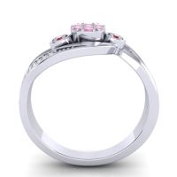 Simple Floral Pave Bypass Caya Ring