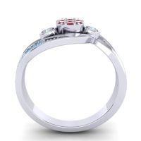 Simple Floral Pave Bypass Caya Ring