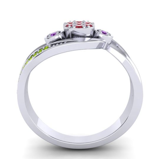 Simple Floral Pave Bypass Caya Ring