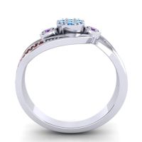 Simple Floral Pave Bypass Caya Ring