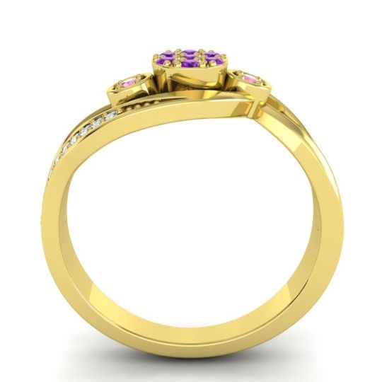 Simple Floral Pave Bypass Caya Ring