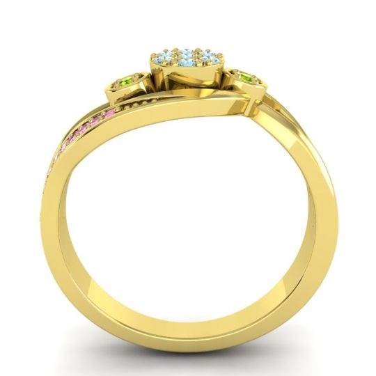 Simple Floral Pave Bypass Caya Ring