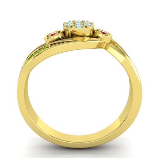 Simple Floral Pave Bypass Caya Ring