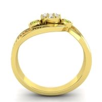 Simple Floral Pave Bypass Caya Ring